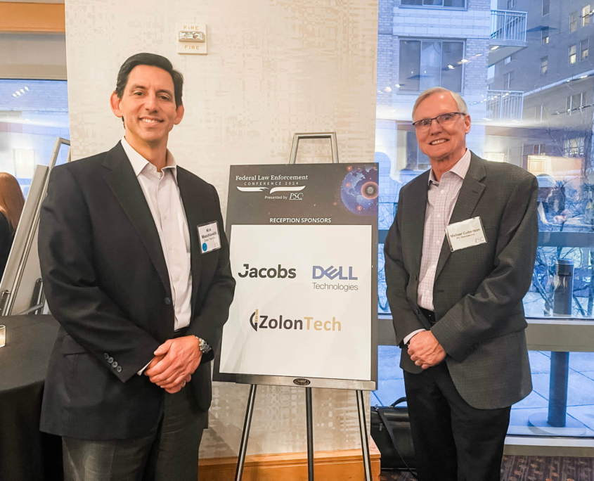 February: Kirk Macchiavello, Zolon’s Vice President and GM for National Security, and Michael Culbertson, Zolon consultant (recently retired from the NGA), attended the PSC Law Enforcement Conference yesterday in Arlington, VA. Kirk Macchiavello, Zolon’s Vice President and GM for National Security, and Michael Culbertson,