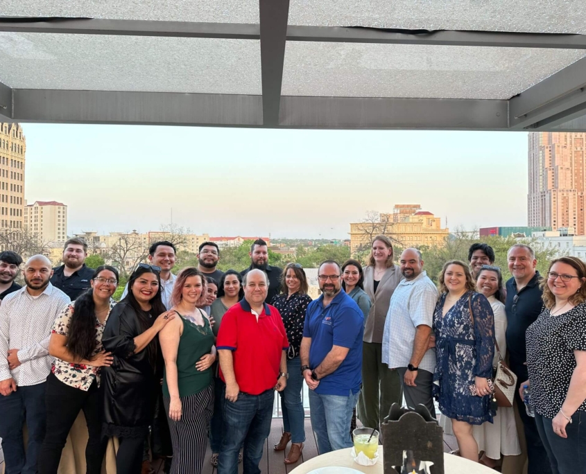 April: Met our San Antonio employees working on our Defense Media Activity WEBS contract. This team is so talented and engaging! ZTI is thrilled to work with each of you as we together focus on the customers mission. Zolon Team meeting the San Antonio employees working on our Defense Media Activity WEBS contract.